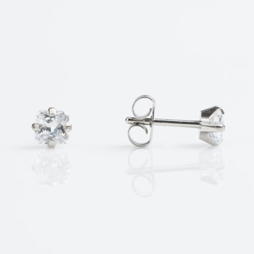 Princess Cut Stud Earring