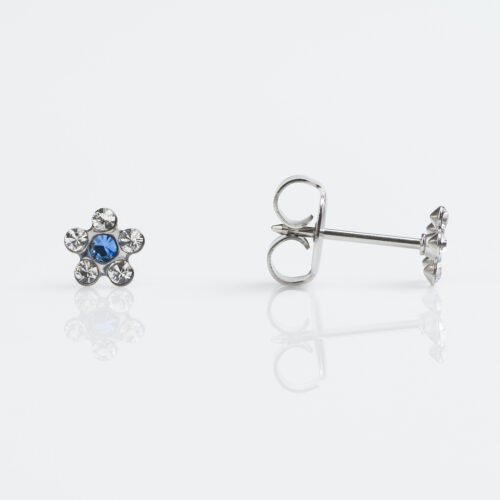 September Sapphire Stud Earring