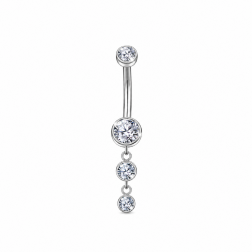 CZ Belly Navel Bar