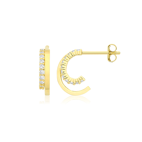 Cz drop earrings