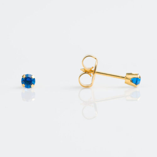 September Sapphire Stud Earring