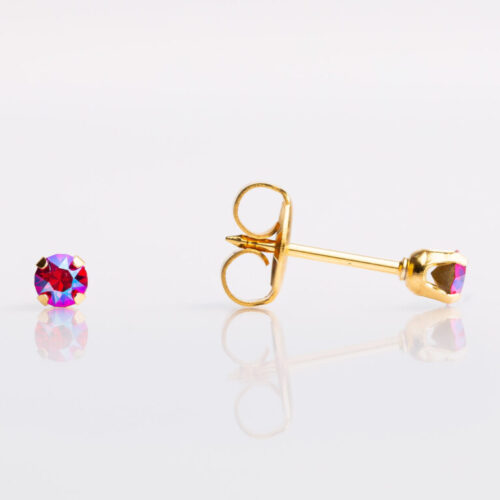 Siam Shimmer Stud Earring