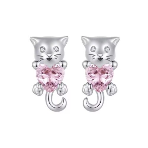 Heart Cat Earrings