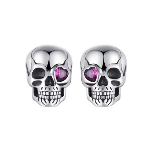 Silver Skull Earrings