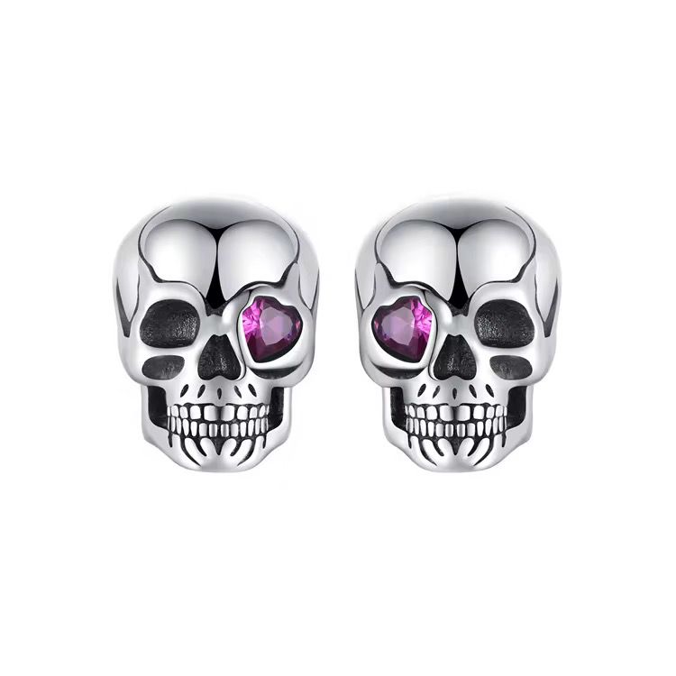 Silver Skull Earrings