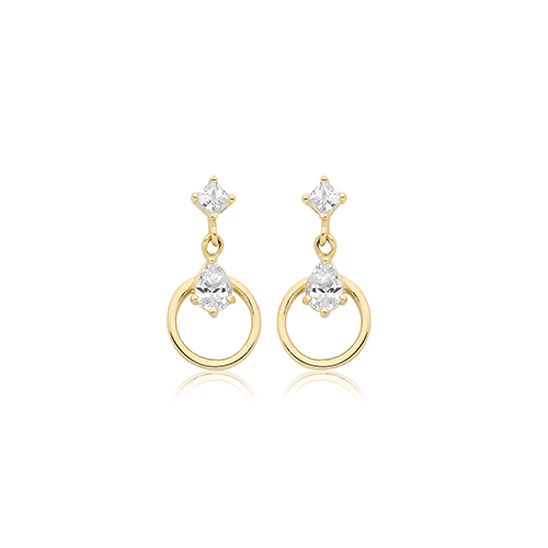 CZ Drop Earrings