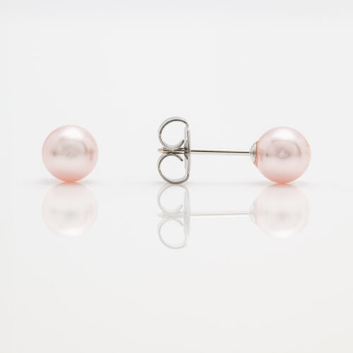 Pink Pearl Stud Earring