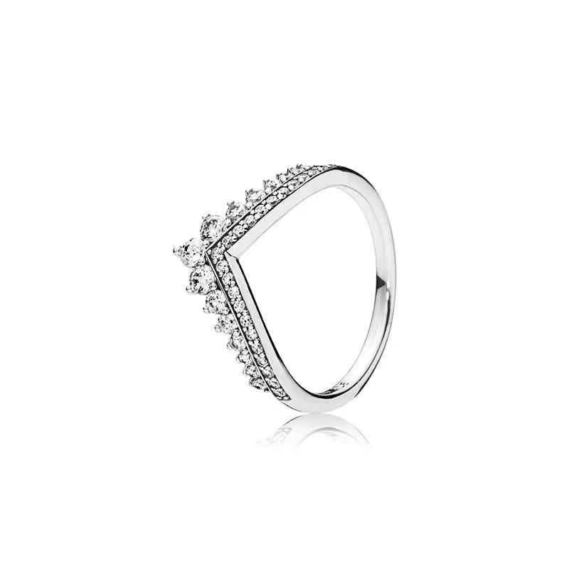 925 Sterling Silver Princess Wishbone Ring - Image 6