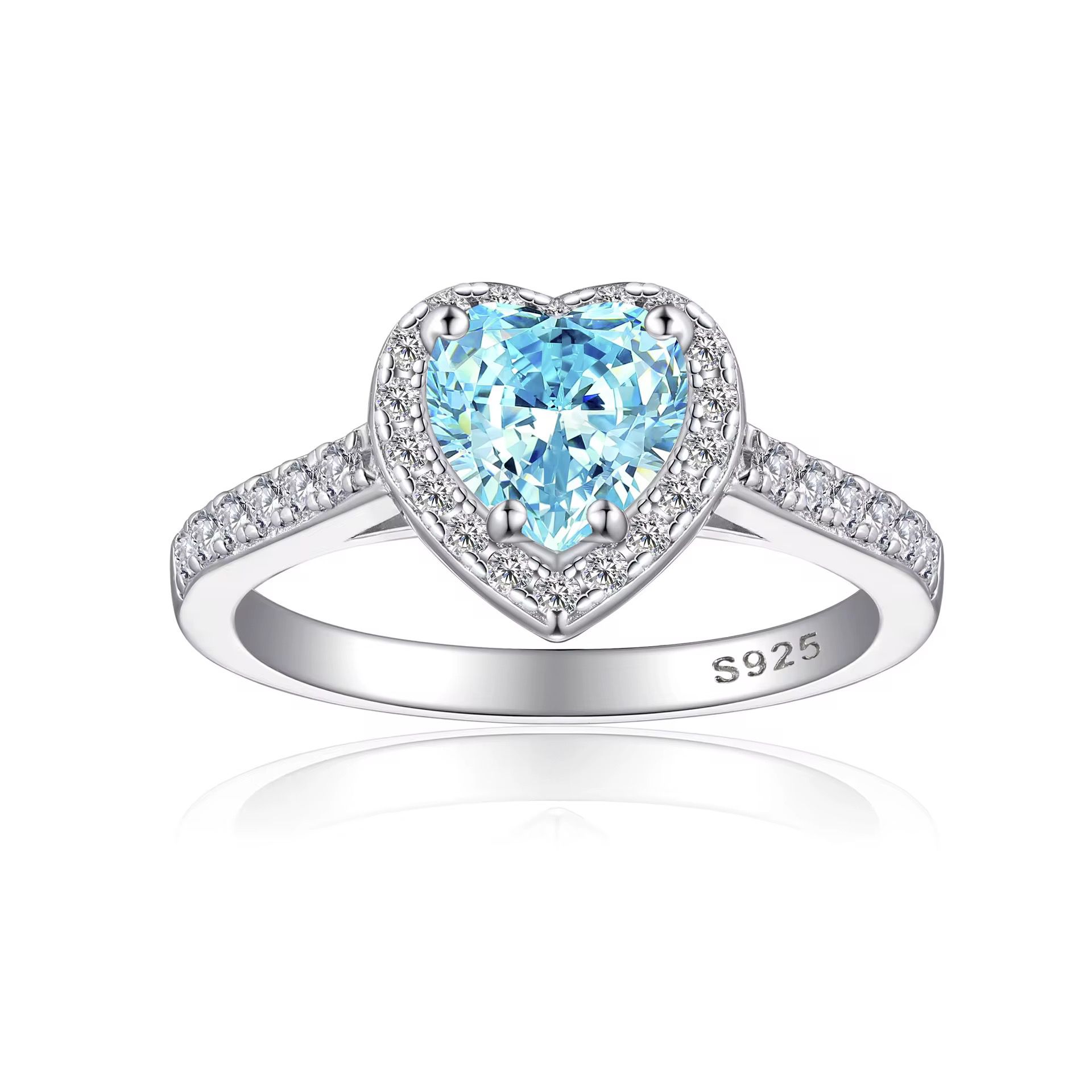 Aqua Heart Ring
