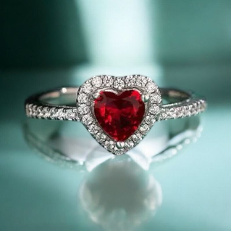 Karma 925 Sterling Silver Red Heart Ring - Image 6