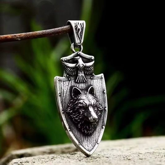 Viking Warrior Shield Pendant