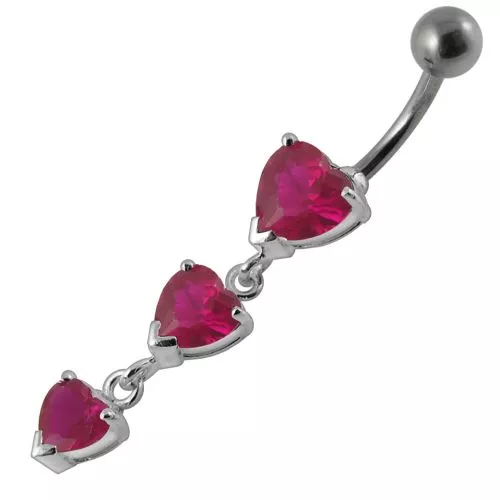 Heart Charms Belly Bar