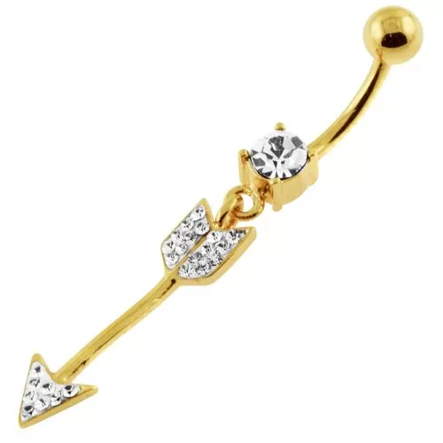 Gold Jewelled Arrow Belly Bar
