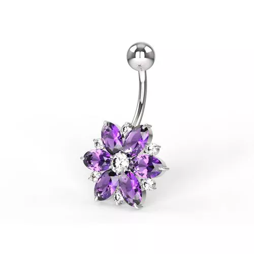 Colored Flower Belly Bar