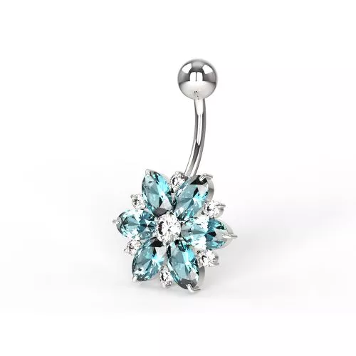 Colored Flower Belly Bar
