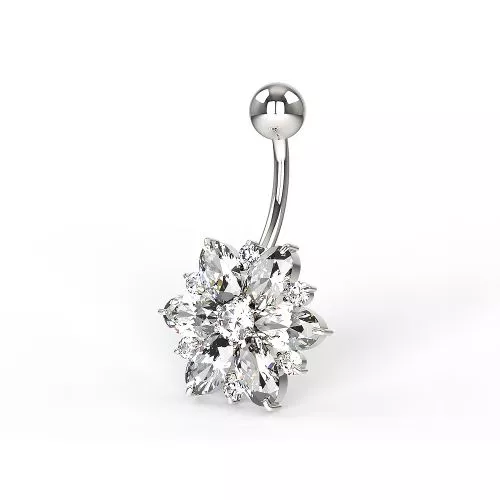 Colored Flower Belly Bar