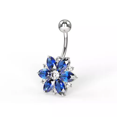 Colored Flower Belly Bar