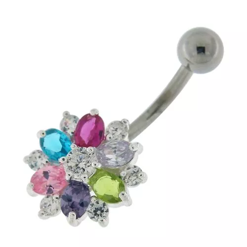 Colored Flower Belly Bar