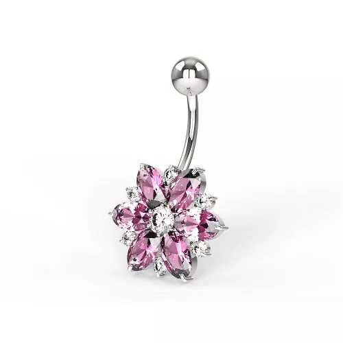 Colored Flower Belly Bar