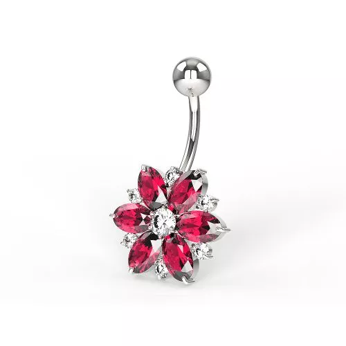 Colored Flower Belly Bar