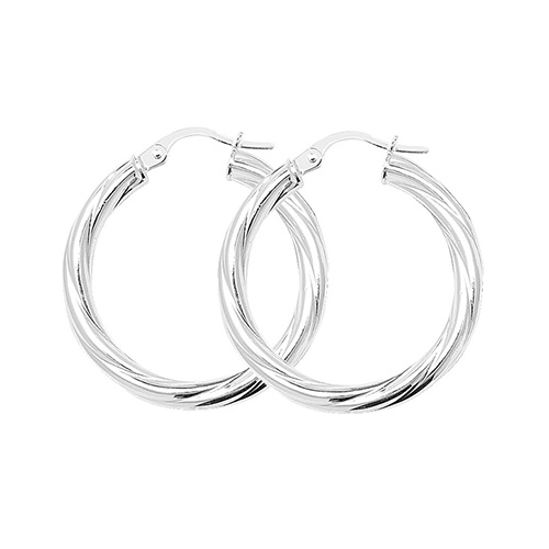 TWISTED HOOP EARRINGS
