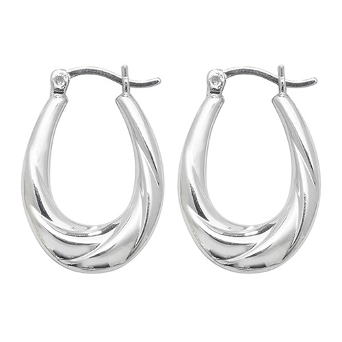 Silver Creole Earrings