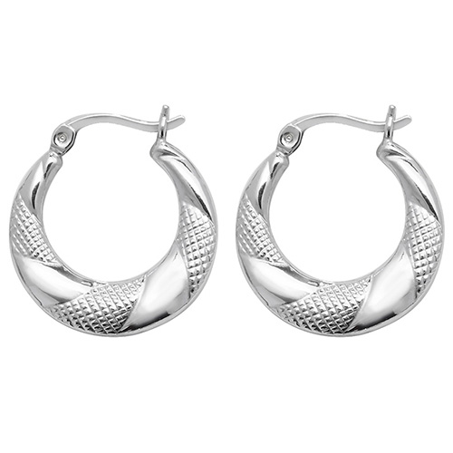 Silver Creole Earrings