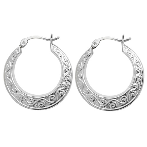 Silver Creole Earrings