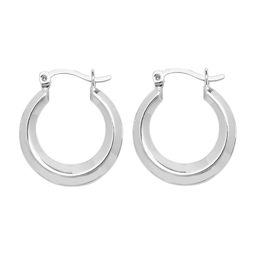 Silver Creole Earrings