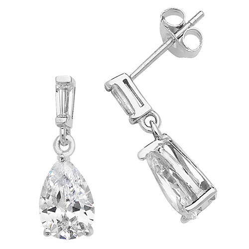 CZ Drop Earrings