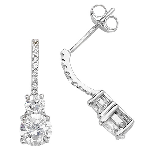 CZ Drop Earrings