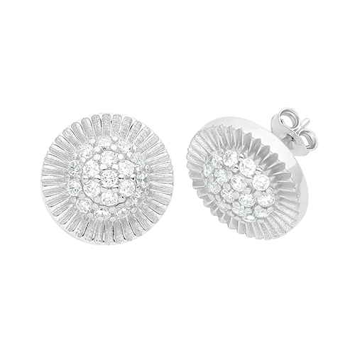 Round Stud Earrings