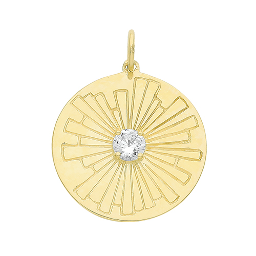 Sun Rays Disk Pendant