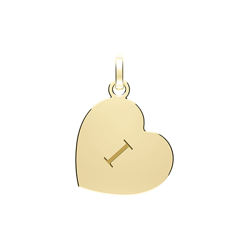 Heart Initial I Pendant