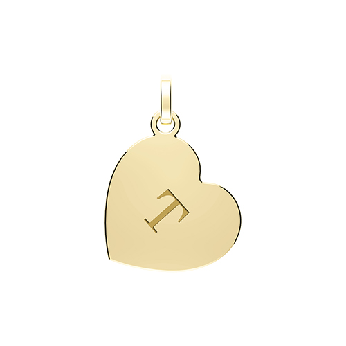 Heart Initial T Pendant