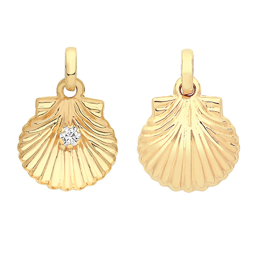 CZ Shell Pendant