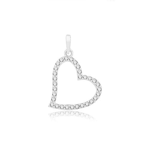 CZ Heart Pendant