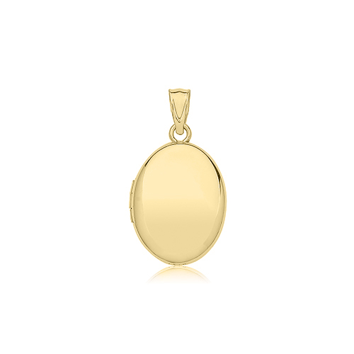Gold Plain Oval Locket