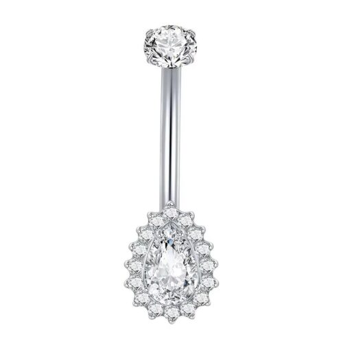 CZ Belly Navel Bar