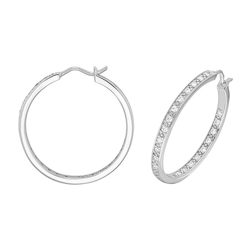 CZ Hoop Earrings