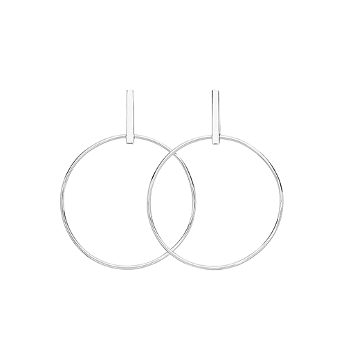 Drop Hoop Earrings