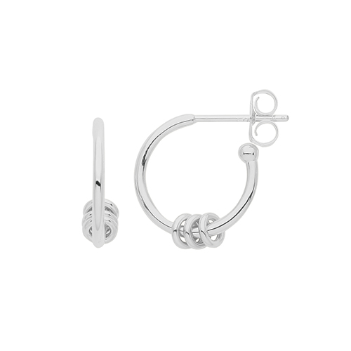 Rhodium Plated Hoops