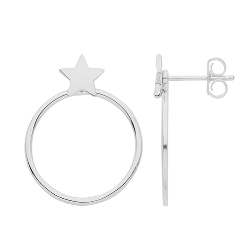Star Hoop Earrings