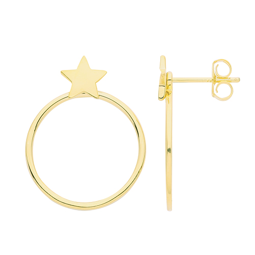 Star Hoop Earrings