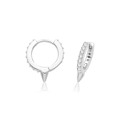 CZ Spike Hinged Earrings
