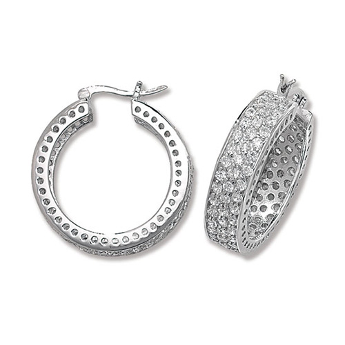 Cz Hoop Earrings