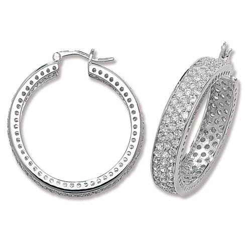 Cz Hoop Earrings