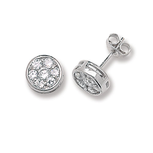 Round CZ Stud Earring