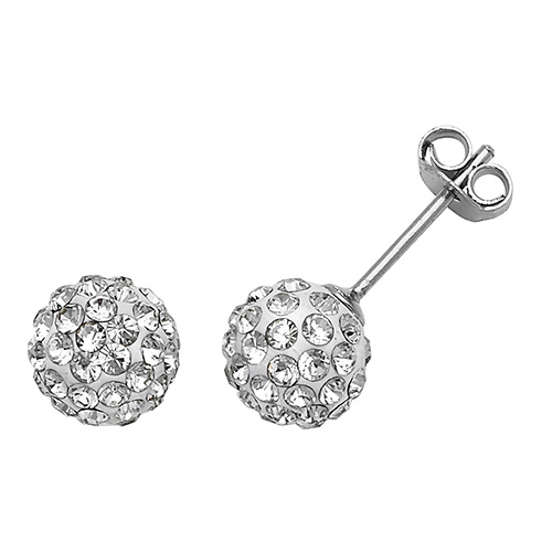 Crystal Ball Stud Earrings
