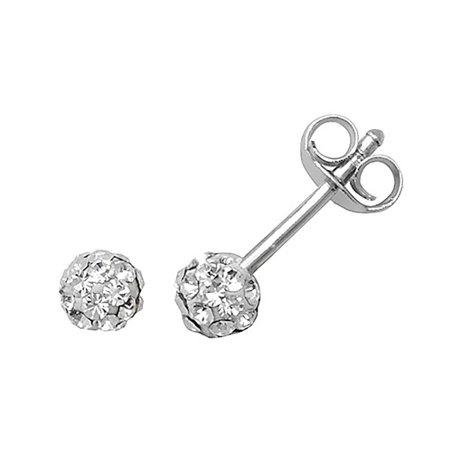 Crystal Ball Stud Earrings